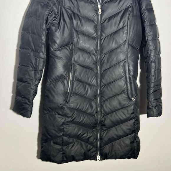 Eddie Bauer Black Goose Down Puffer Long Full Zip Jacket EB550 Fill Power Size S - Picture 3 of 7